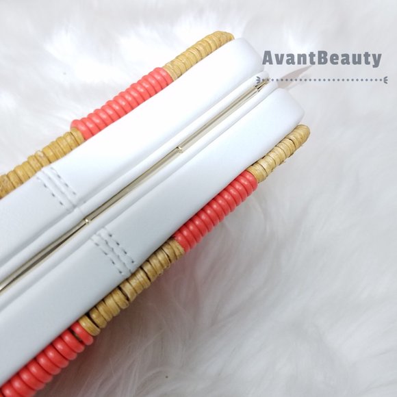 Kate Spade Kitt Clutch Wicker Peach Melba Multi - Picture 8 of 12